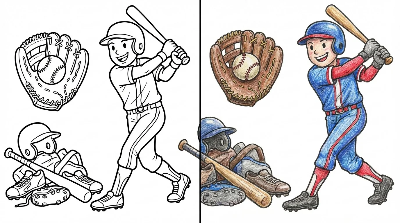 baseball coloring pages