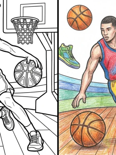 Basketball coloring pages