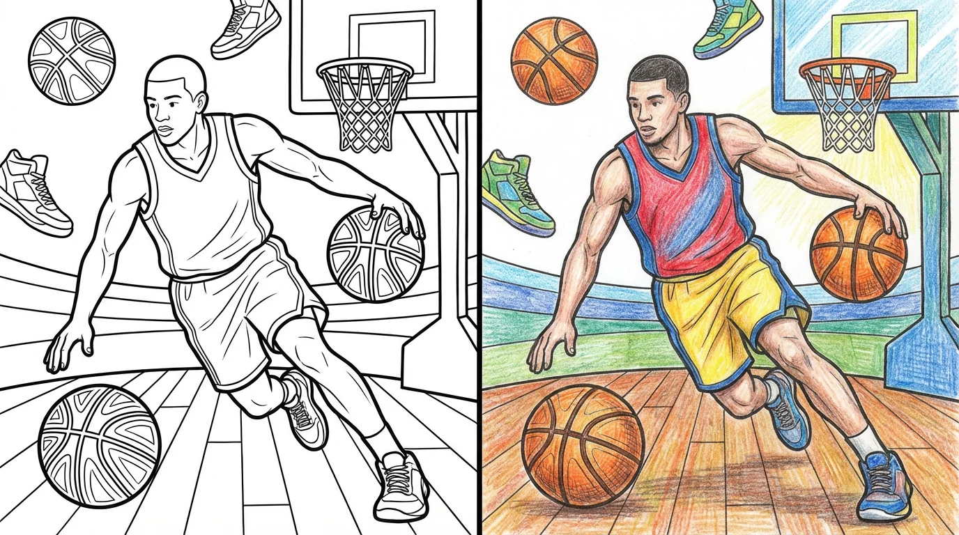 basketball coloring pages