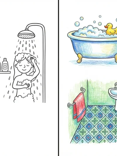 Bathroom coloring pages