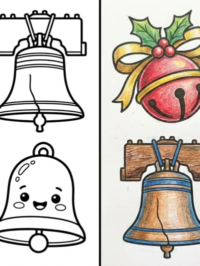 Bell coloring pages