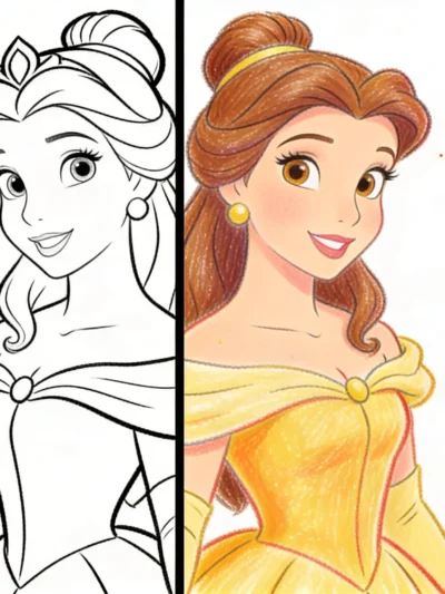 Belle coloring pages