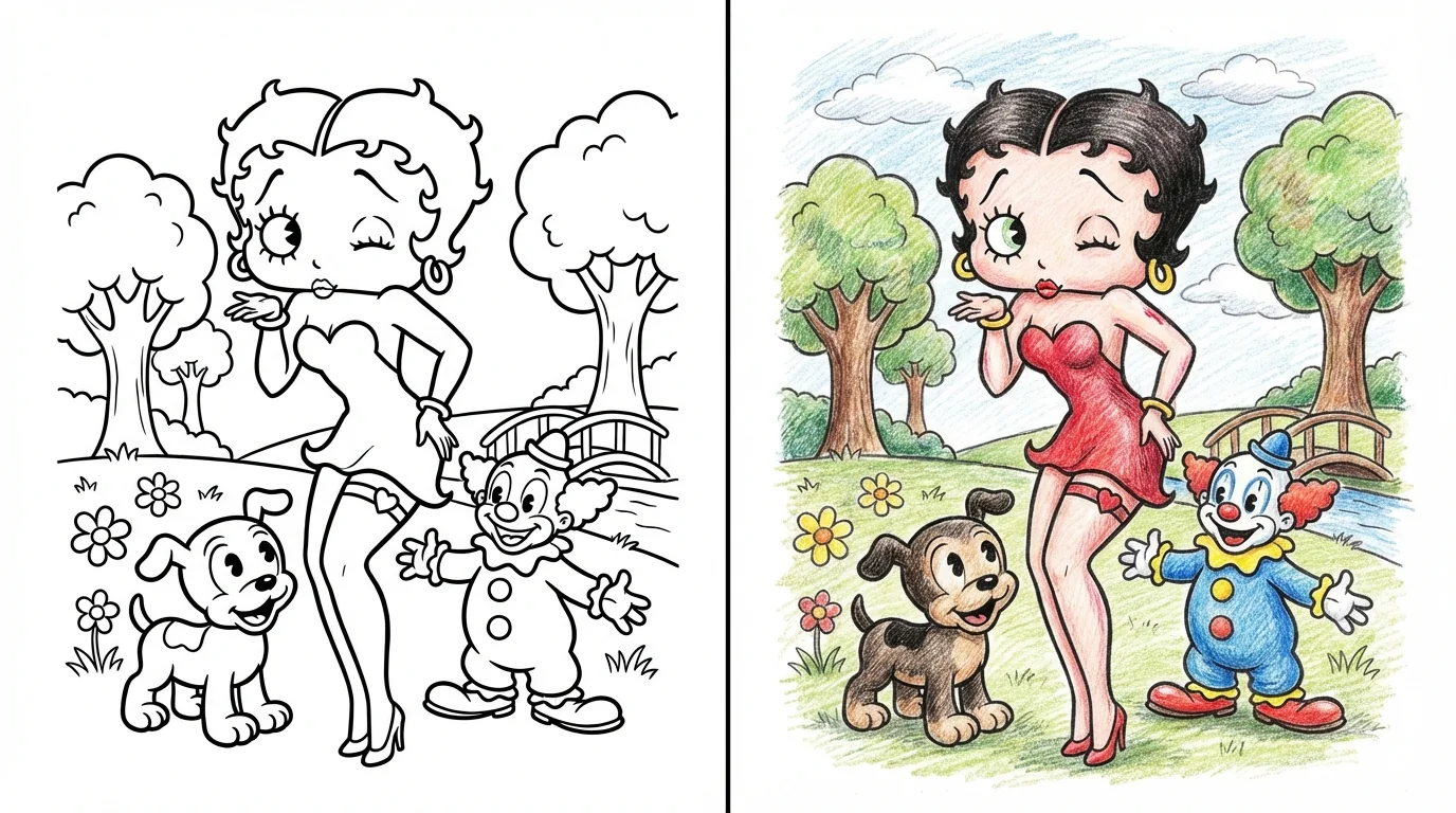 50 Betty Boop Coloring Pages (Free PDFs)