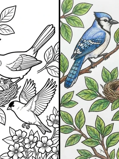 Bird coloring pages