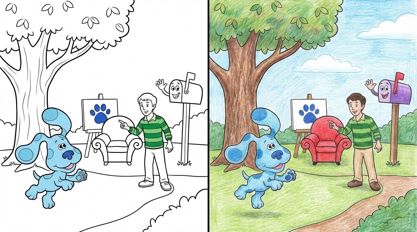 blues clues coloring pages