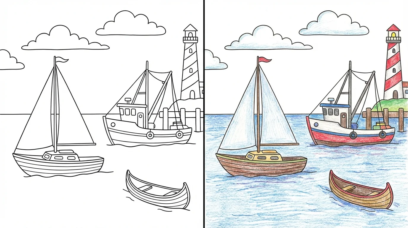 boat coloring pages