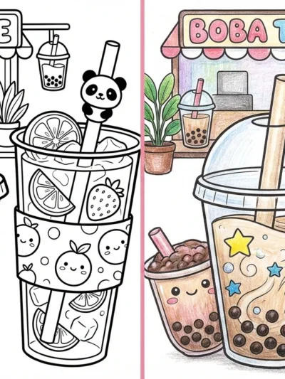 Boba coloring pages