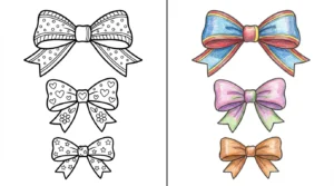 bow coloring pages