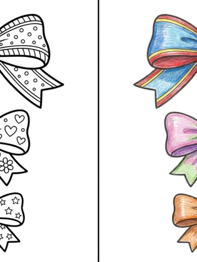 Bow coloring pages