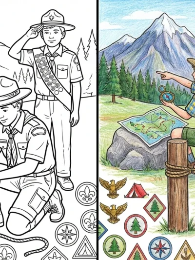 Boy Scouts coloring pages