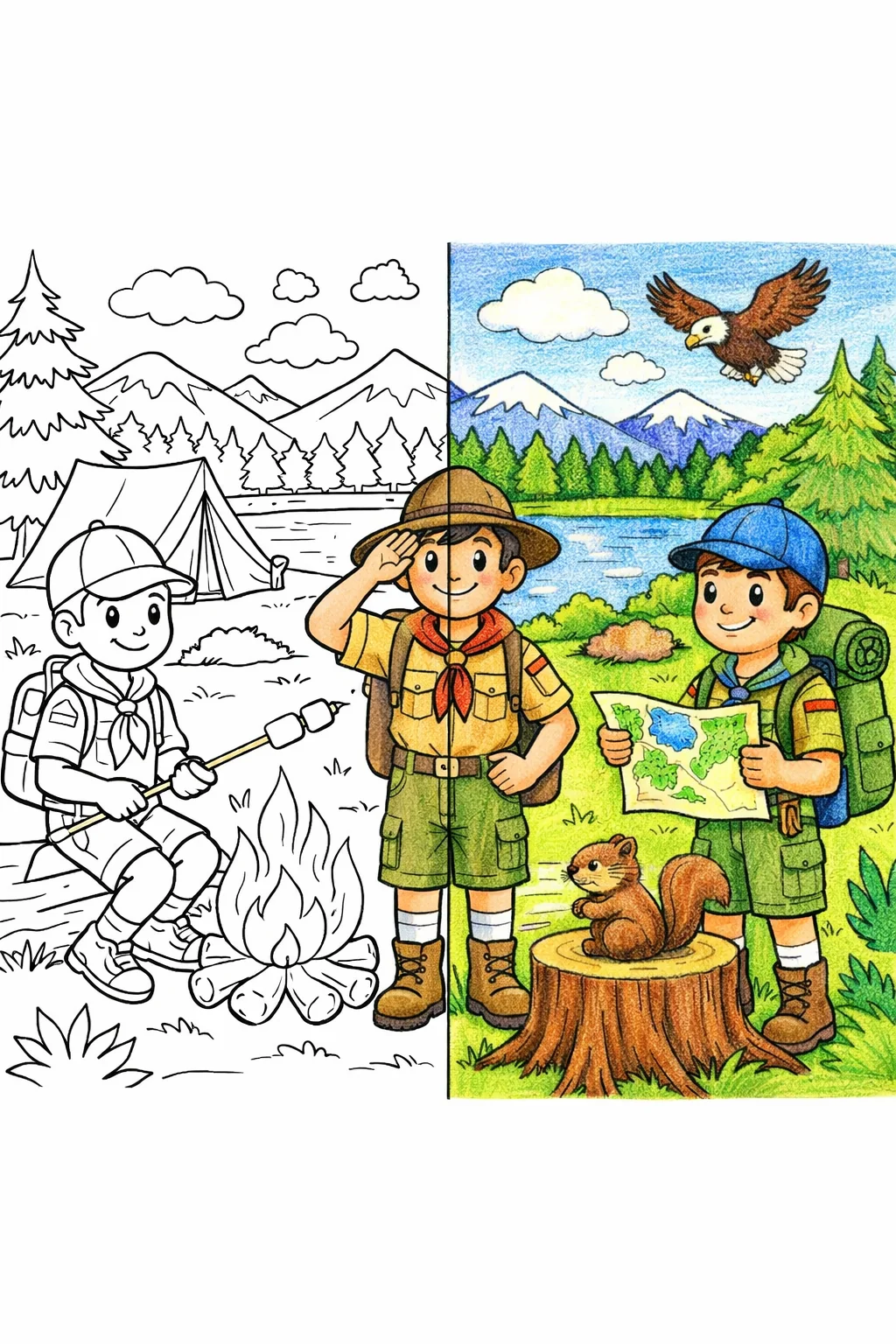 boy scouts coloring pages