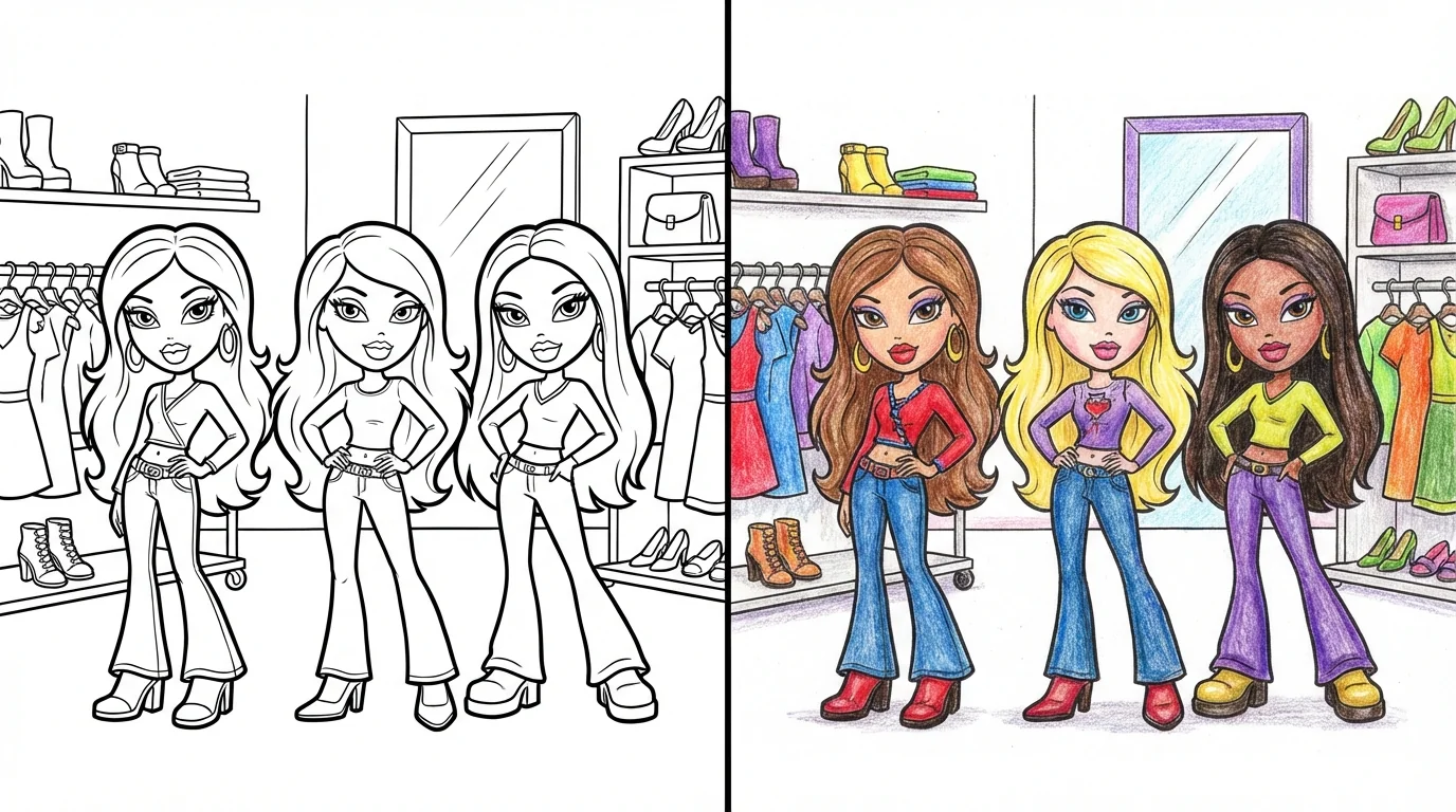 bratz coloring pages