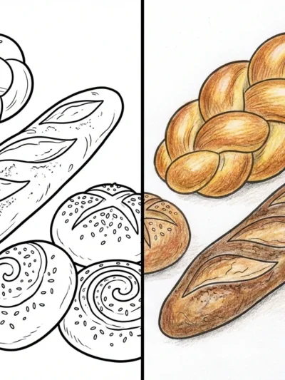 Bread coloring pages