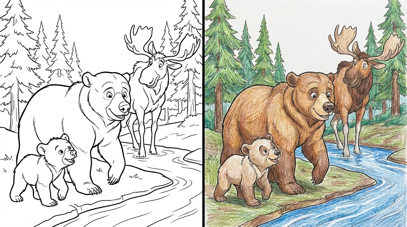 brother bear coloring pages