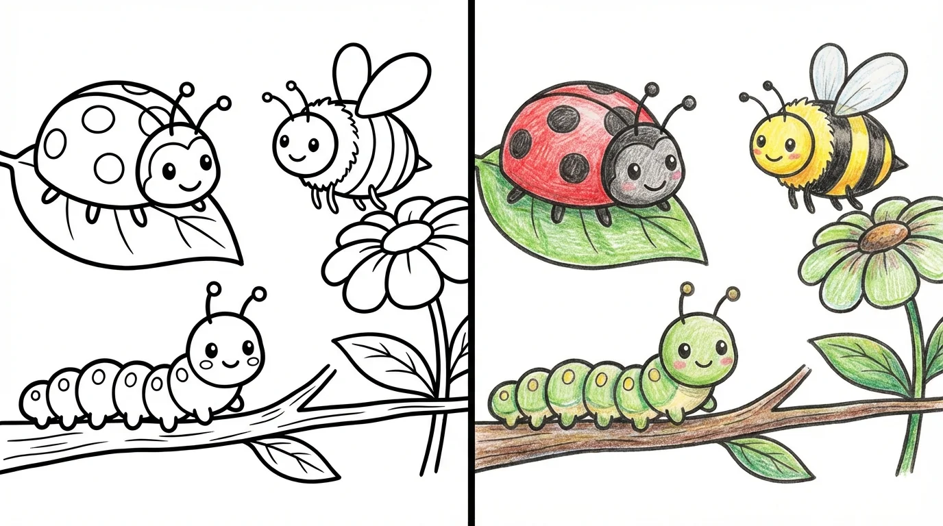bugs and insects coloring pages