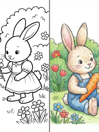 Bunny coloring pages