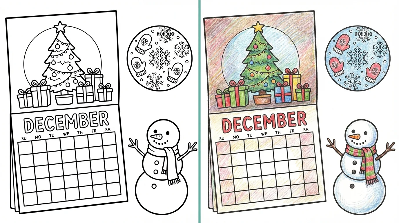 calendar coloring pages