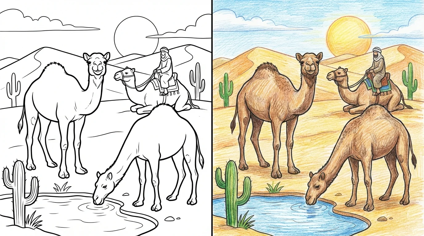 camel coloring pages