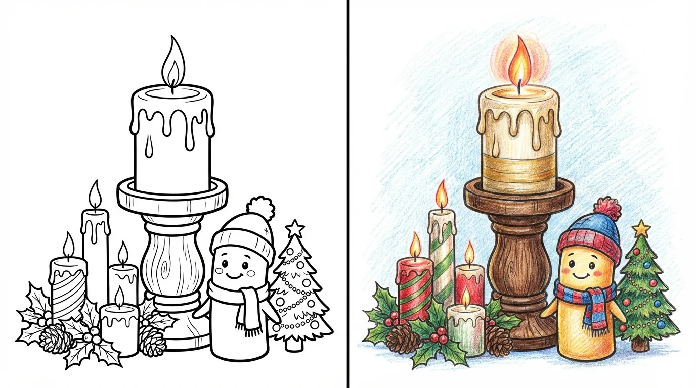 candle coloring pages