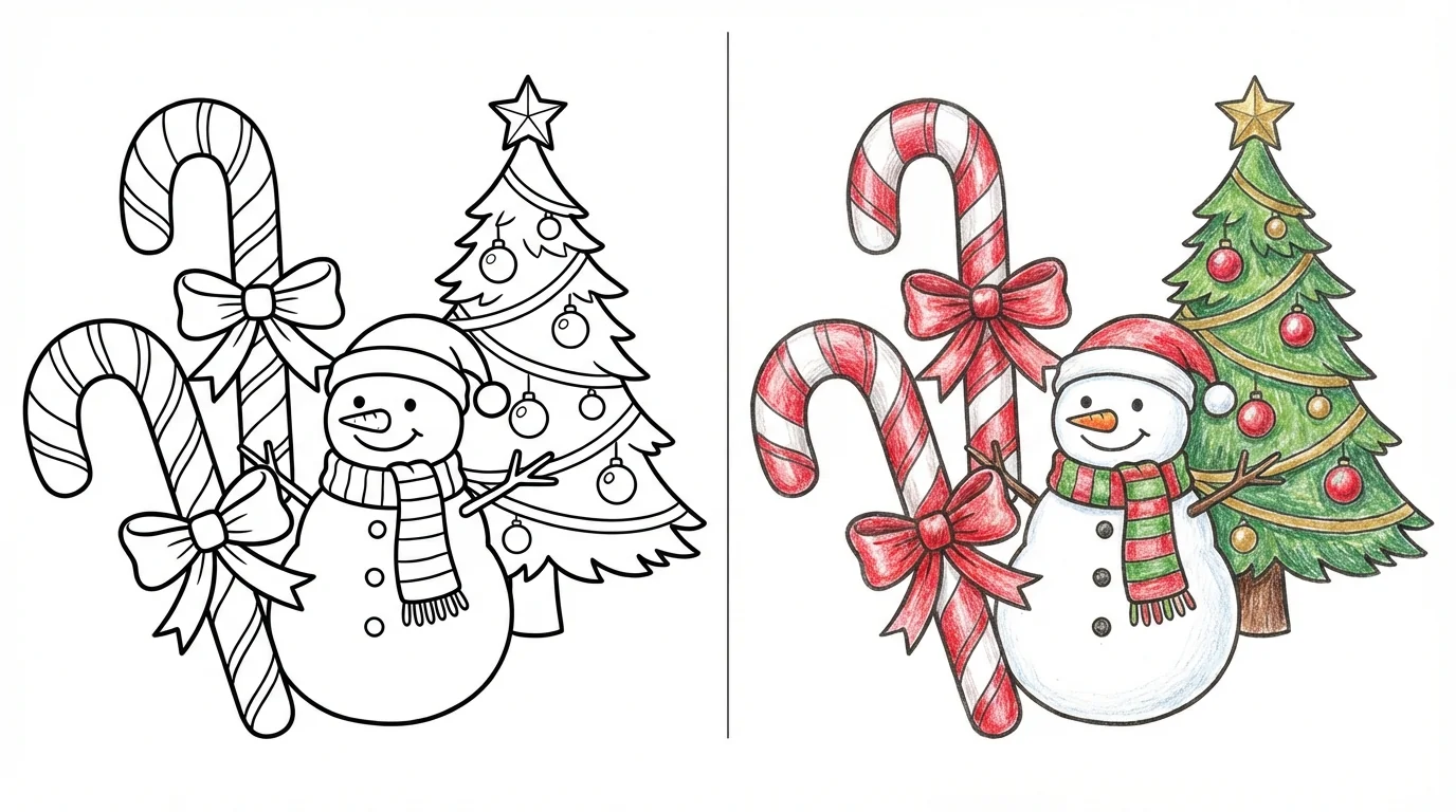 candy cane coloring pages