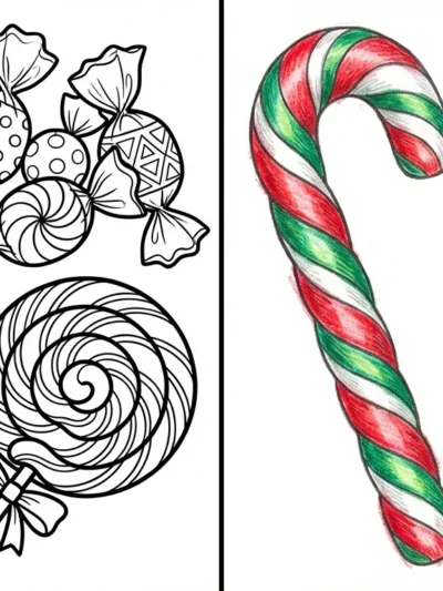 Candy coloring pages