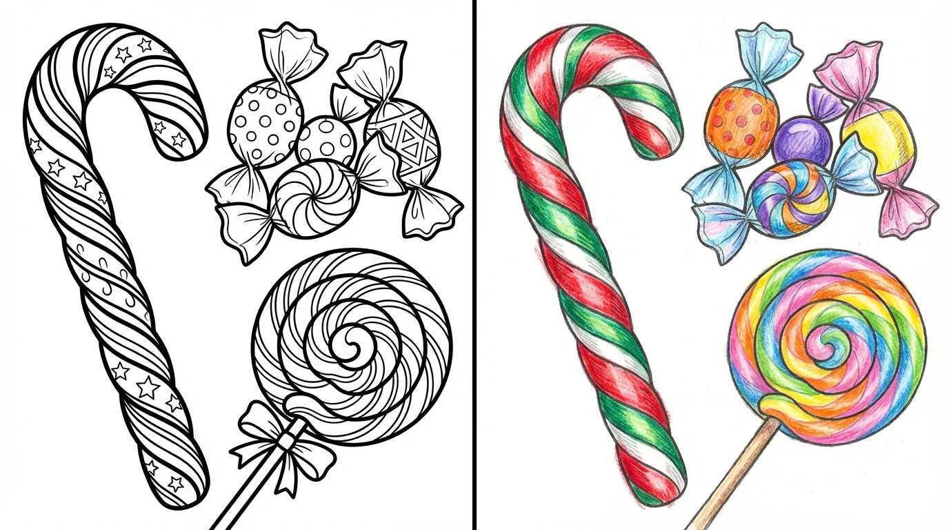 candy coloring pages