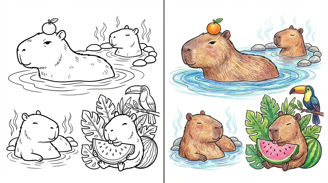 capybara coloring pages