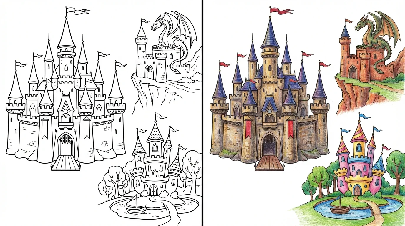 castle coloring pages
