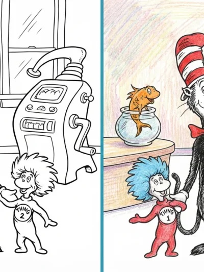 Cat In The Hat coloring pages