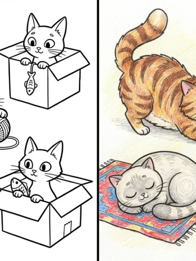 Cat coloring pages