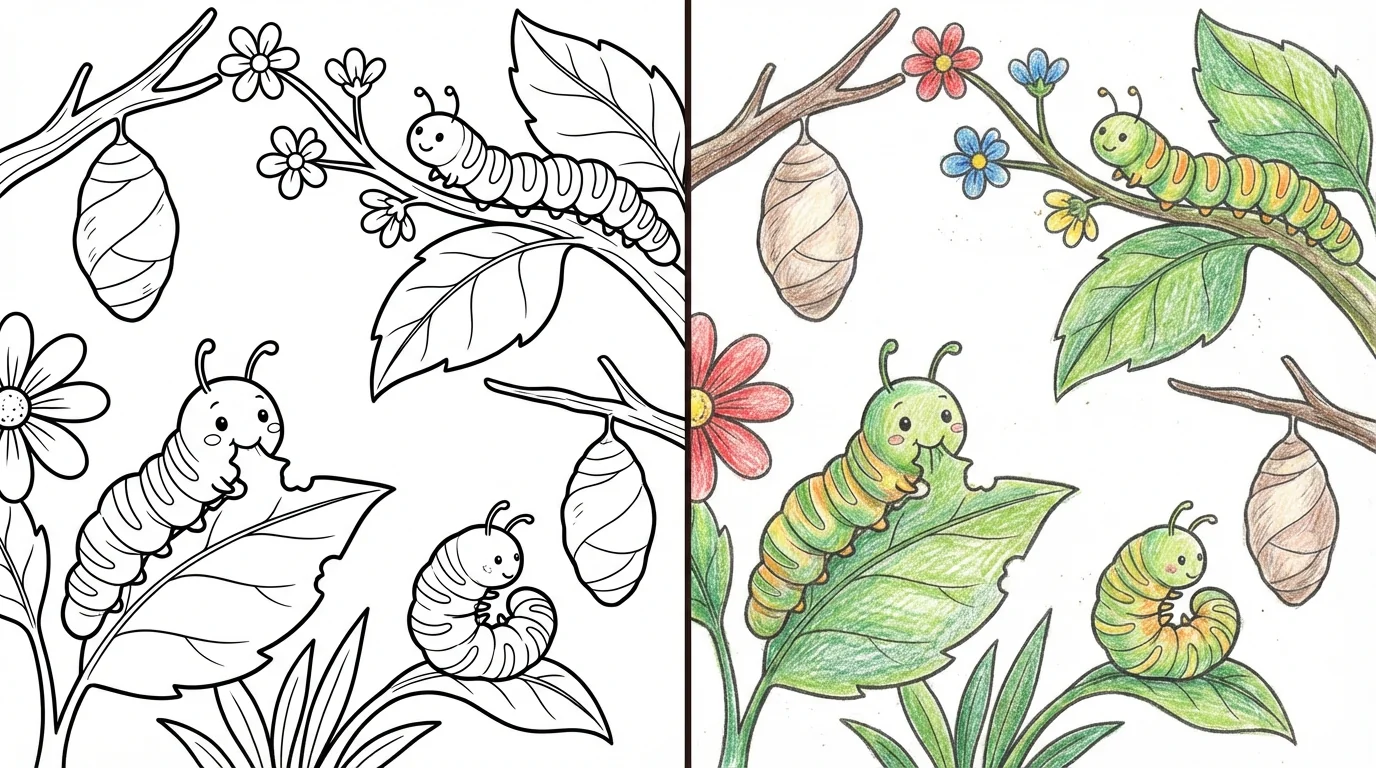 caterpillar coloring pages