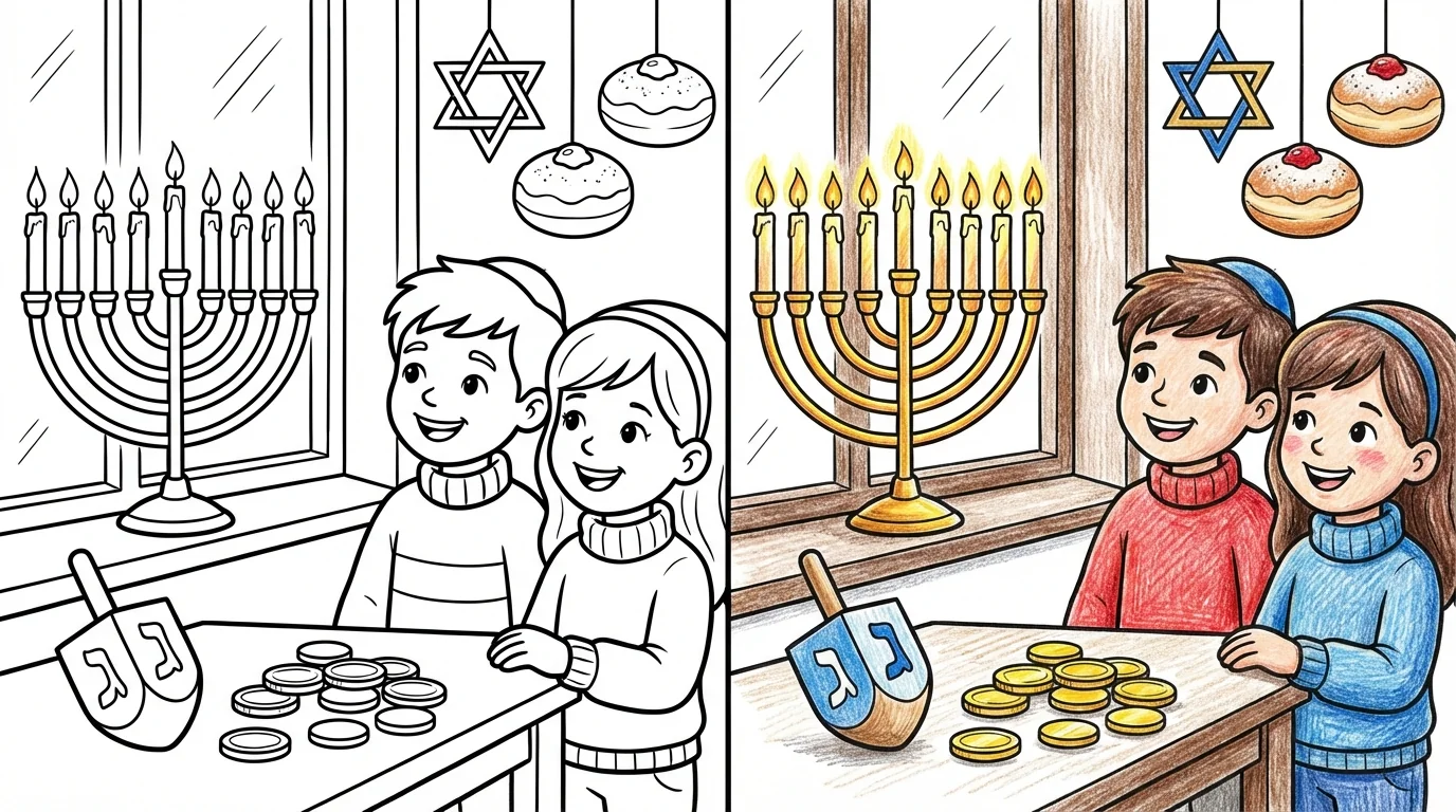 chanukah coloring pages