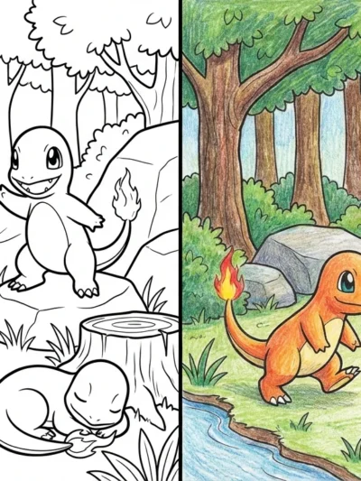 Charmander coloring pages