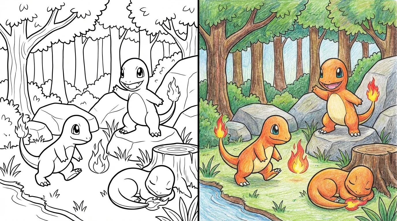 charmander coloring pages