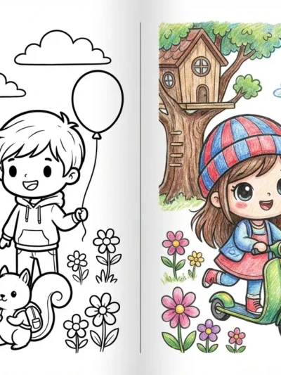 Chibi coloring pages