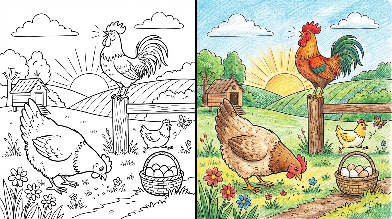 chicken coloring pages