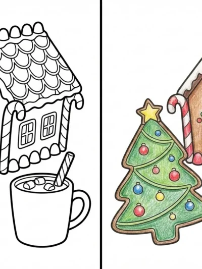 Christmas Food coloring pages