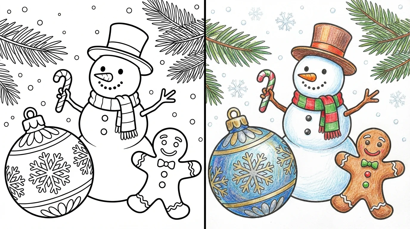 christmas ornaments coloring pages