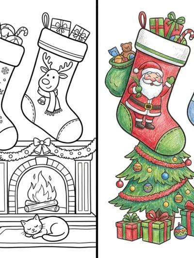 Christmas Stockings coloring pages