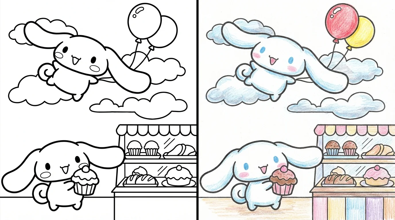 cinnamoroll coloring pages