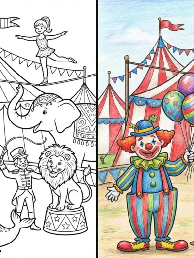Circus coloring pages
