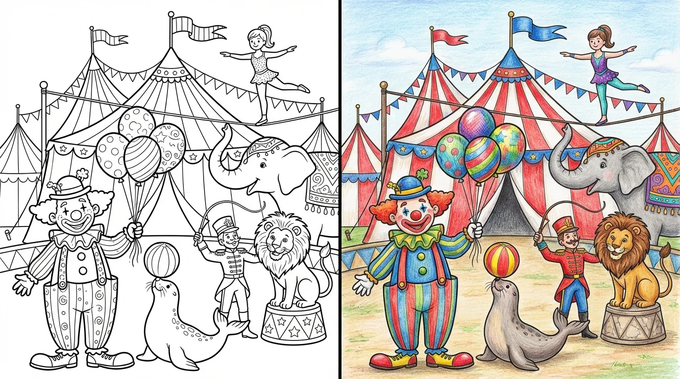 circus coloring pages