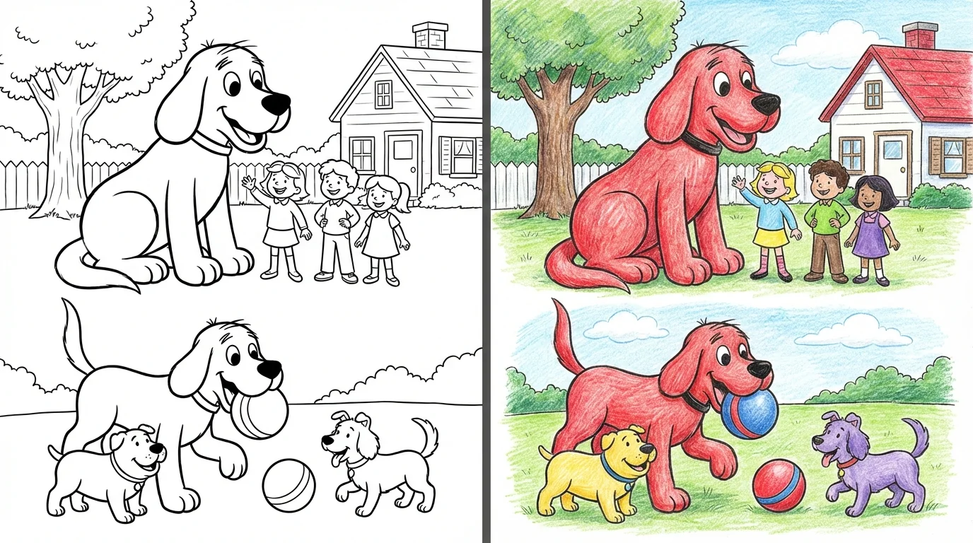 clifford coloring pages