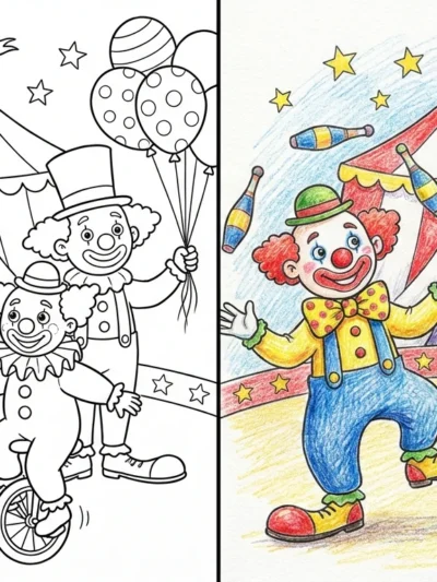 Clown coloring pages
