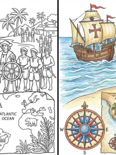 Columbus Day coloring pages