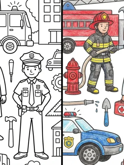 Community Helpers coloring pages