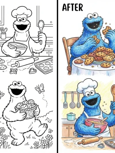 Cookie Monster coloring pages