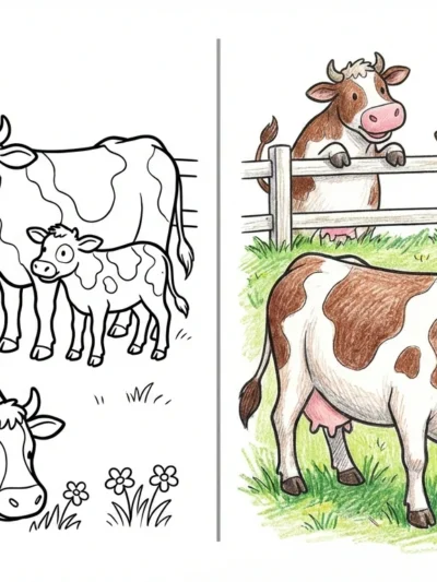Cow coloring pages