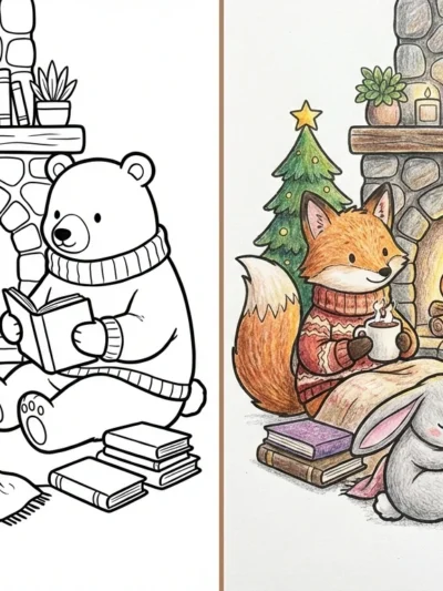 Cozy Friends coloring pages