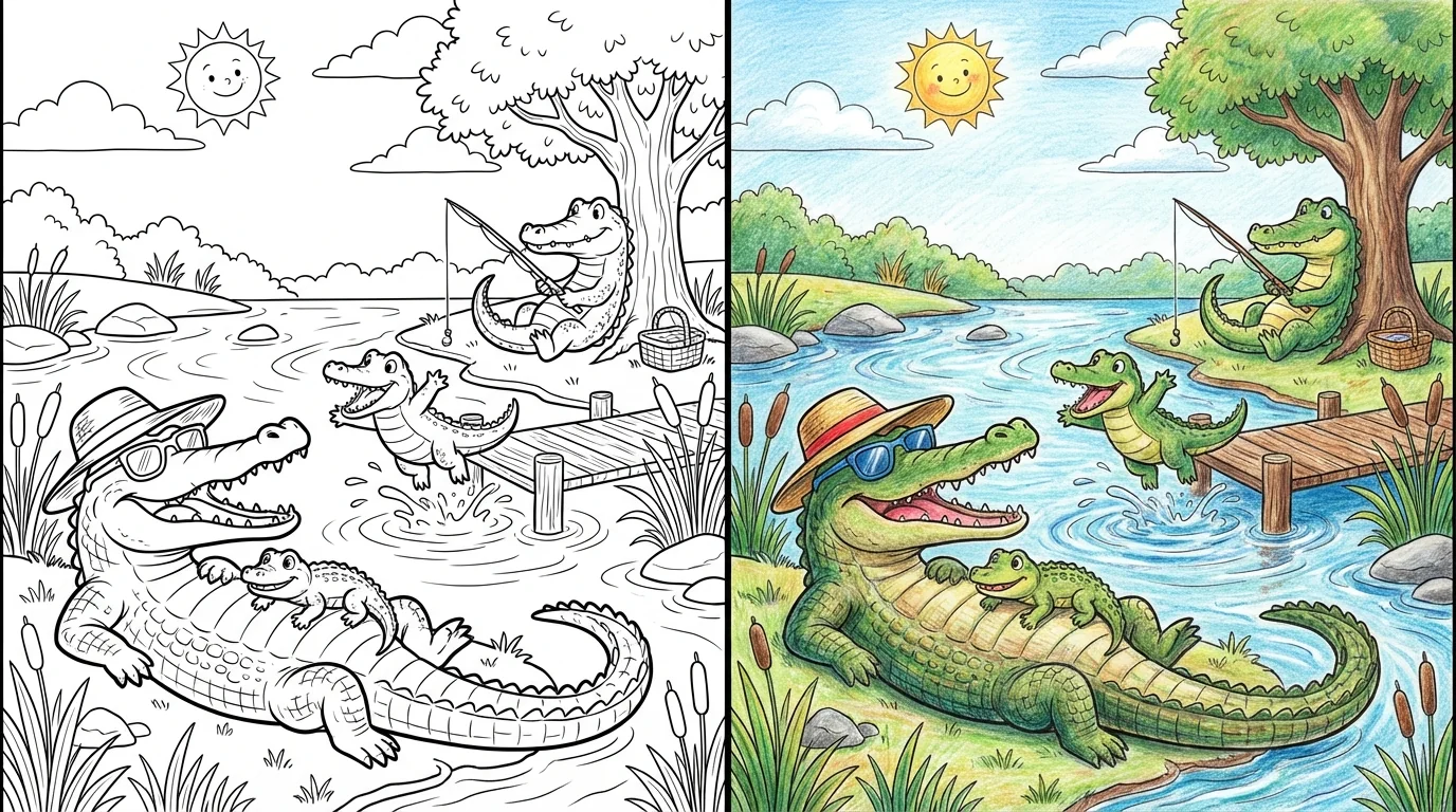 crocodile coloring pages
